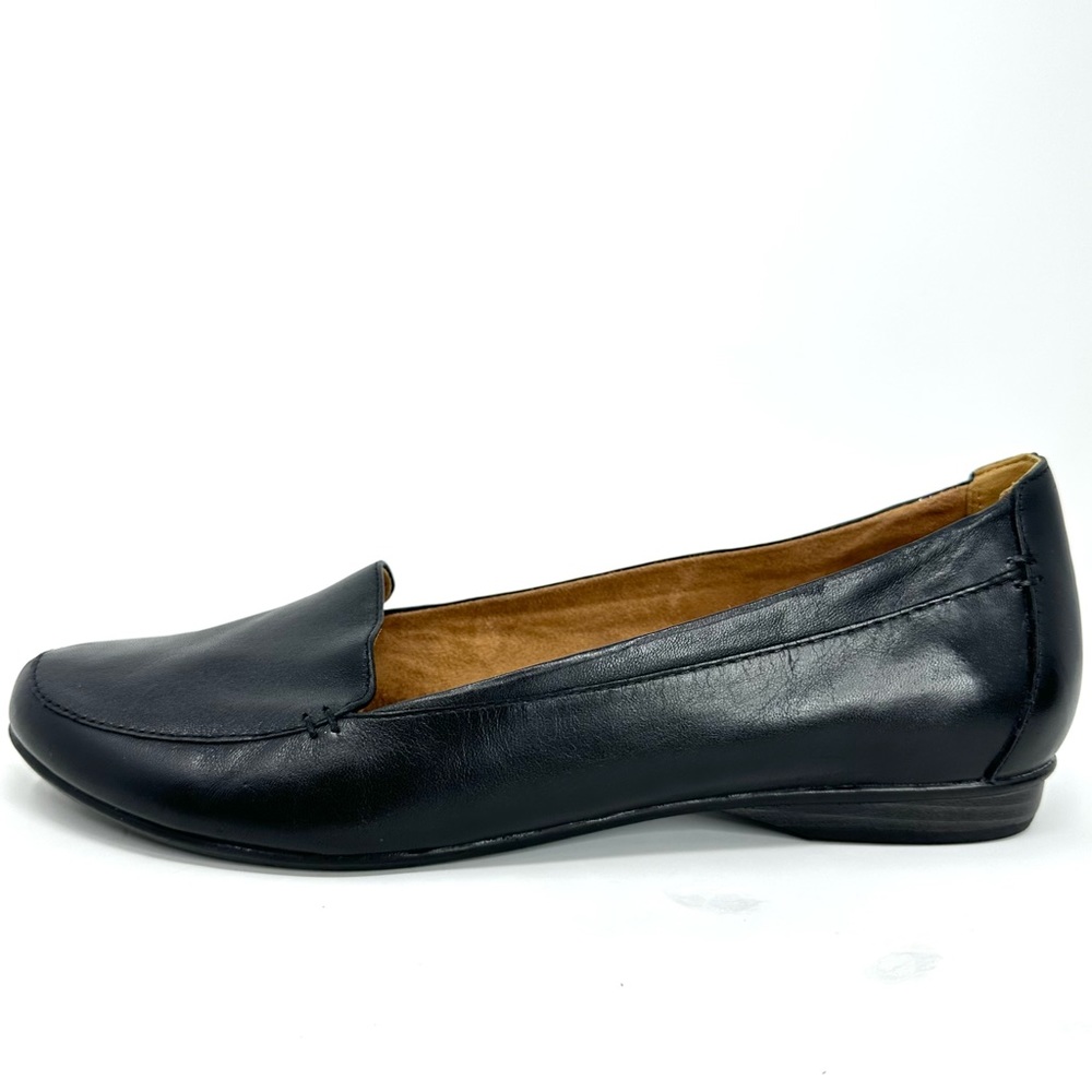 Naturalizer Women's Saban Black Leather Slip On Flats Loafers - Picture 10 of 15